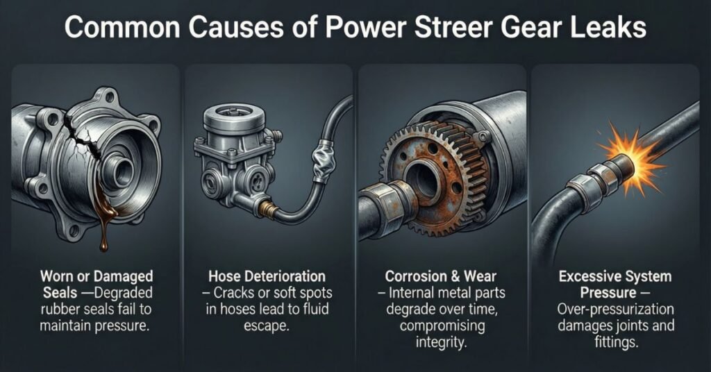 power steering gear leak