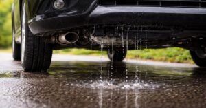 water dripping from car
