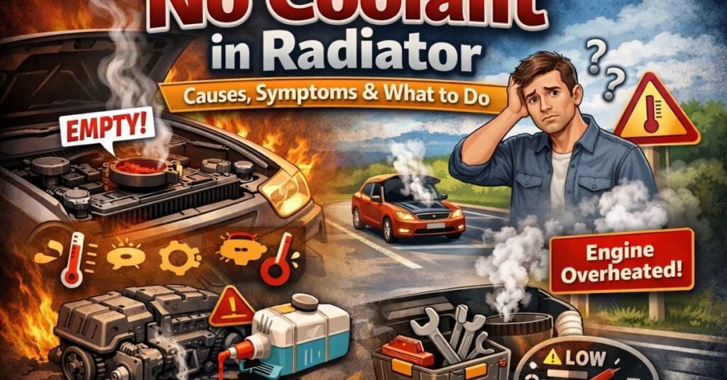 no coolant in radiator
