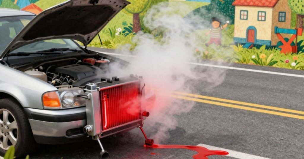 no coolant in radiator