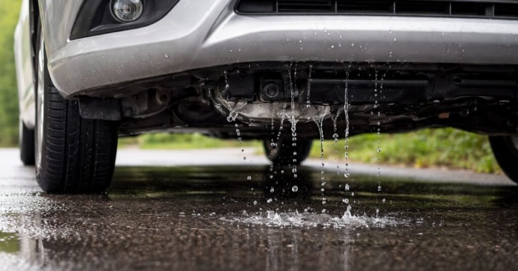 water dripping from car