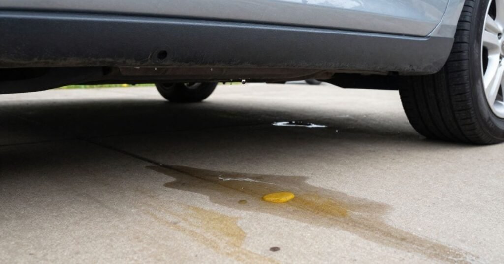 water dripping from car