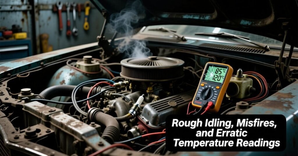 engine temp sensor symptoms