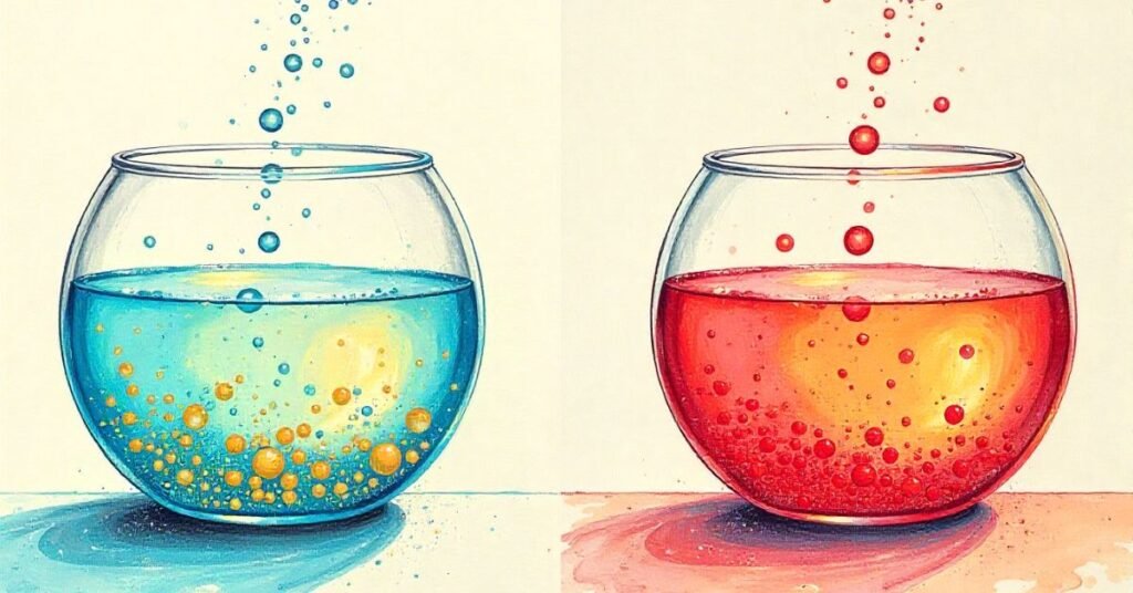 coolant bubbling in reservoir