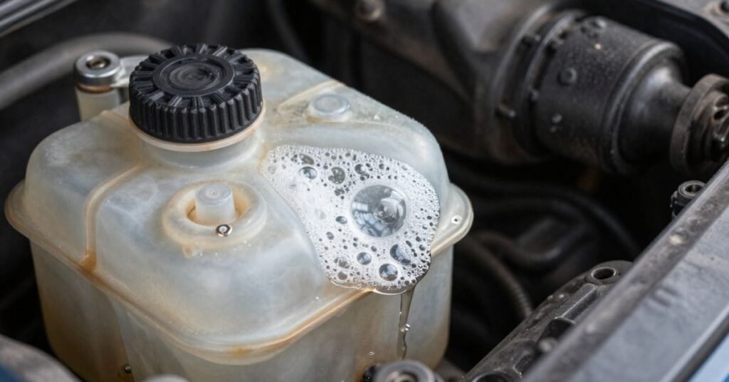 antifreeze bubbling in reservoir