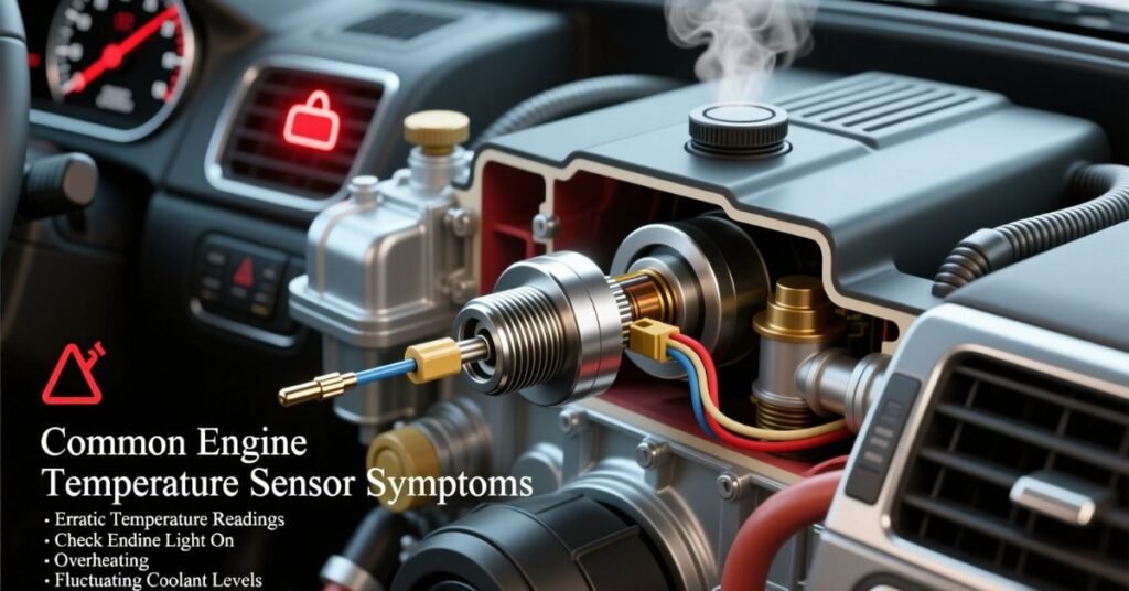 engine temperature sensor symptoms