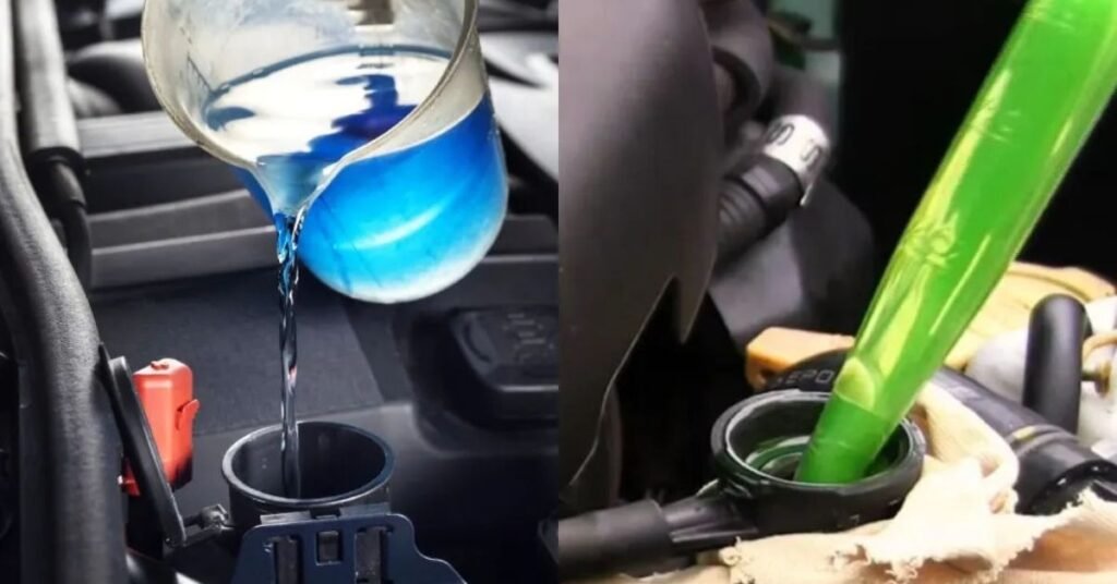 adding coolant to car