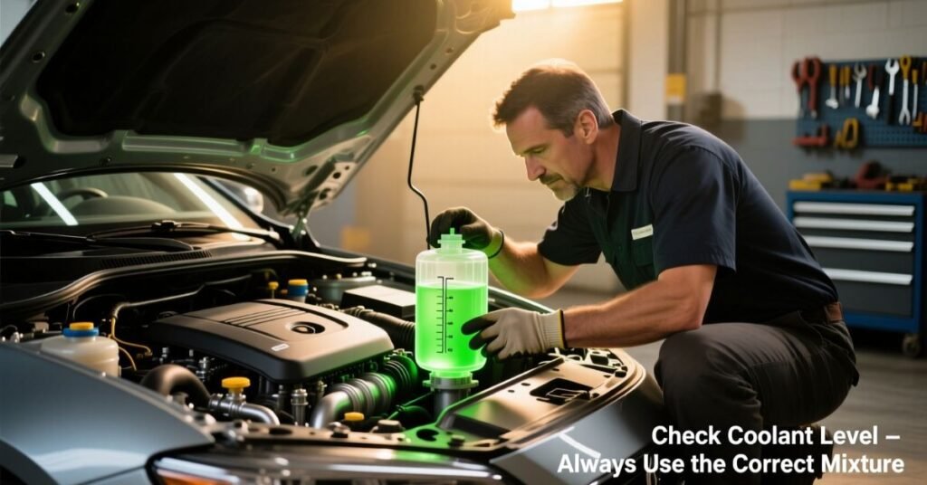 adding coolant to car