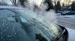 hot water on windscreen