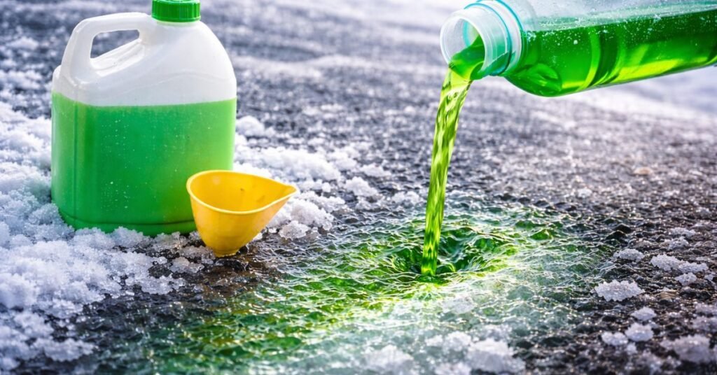 will antifreeze melt ice