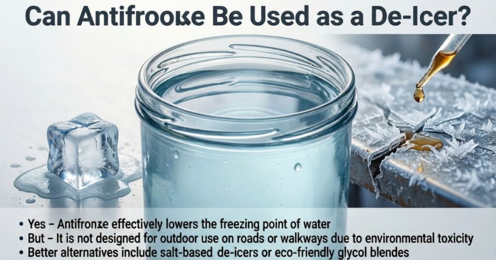 will antifreeze melt ice