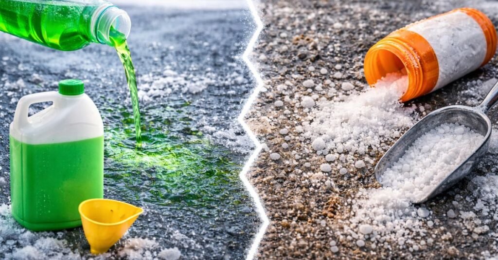 will antifreeze melt ice