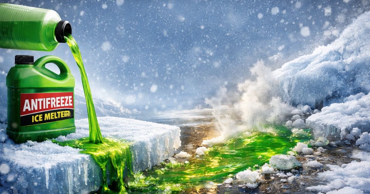will antifreeze melt ice