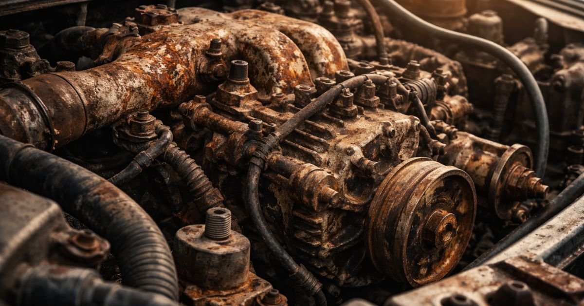 rust on car engine