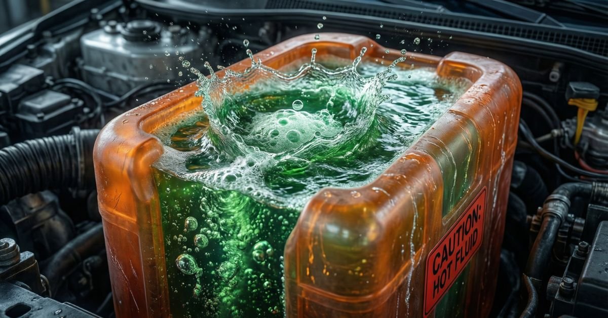 coolant overflow tank bubbling