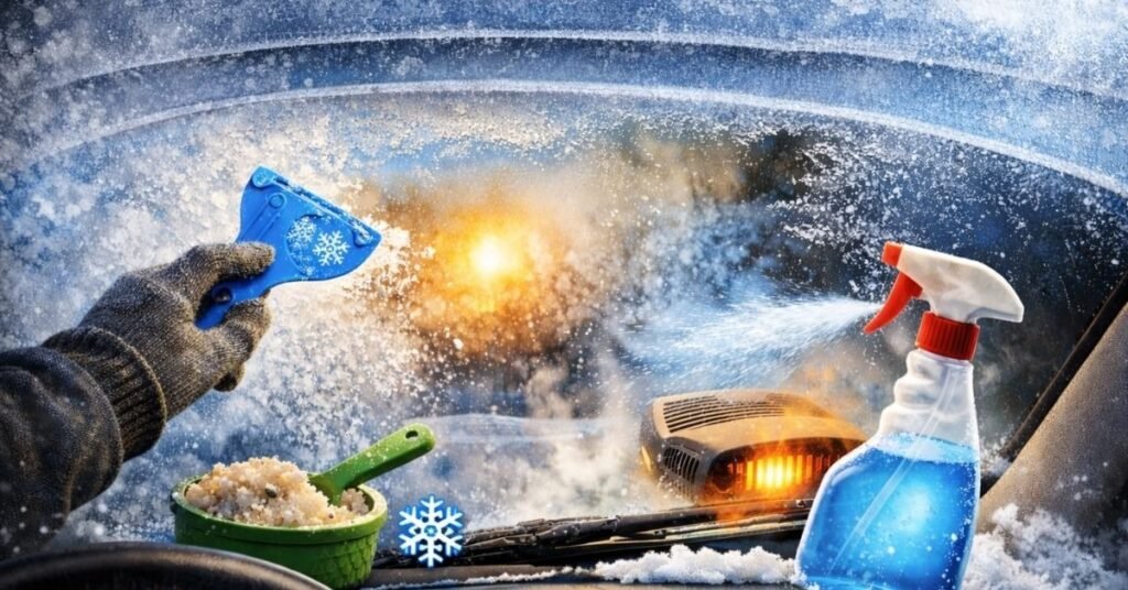 hot water on windscreen