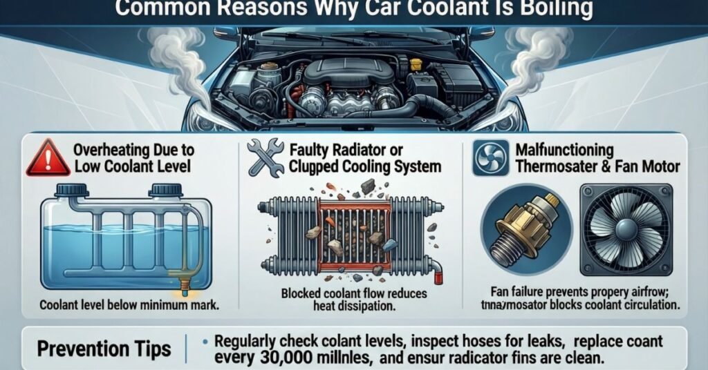 car coolant is boiling