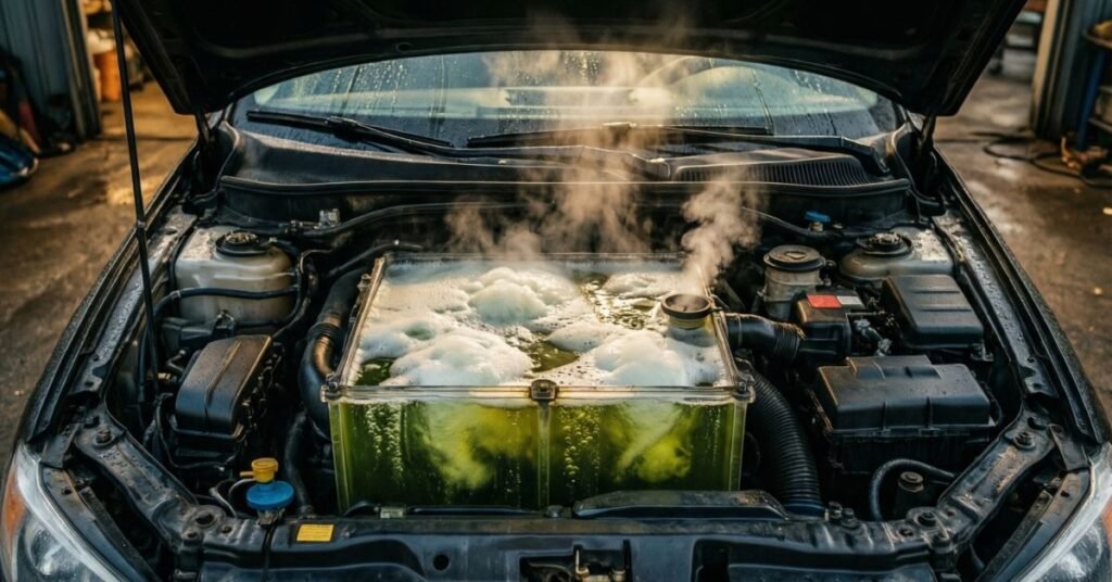 car coolant is boiling