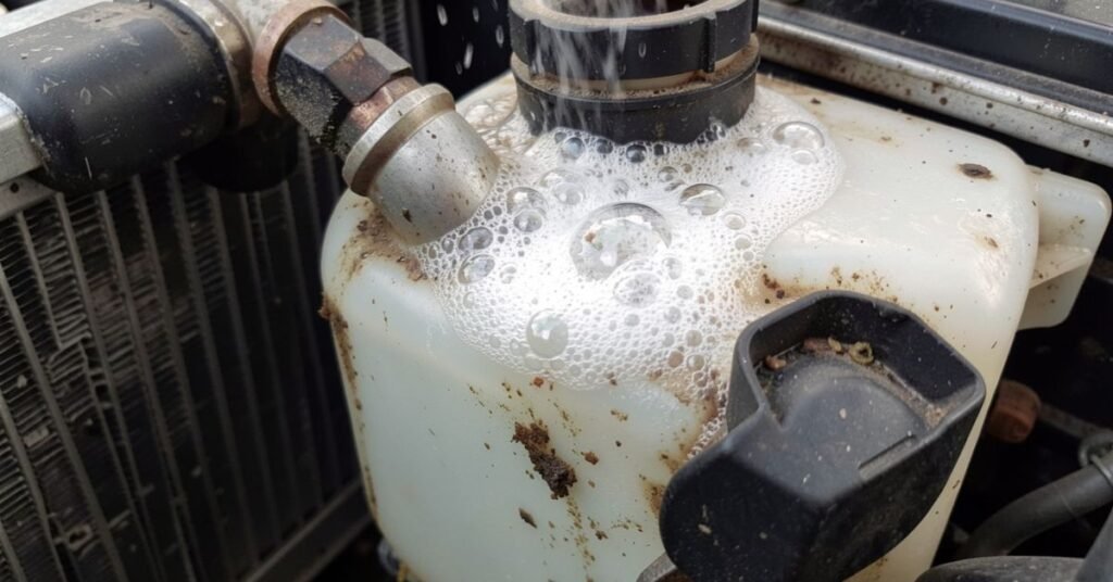 coolant reserve tank bubbling