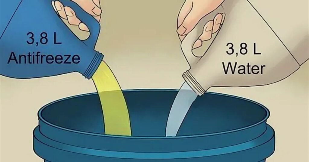 antifreeze mixed with water