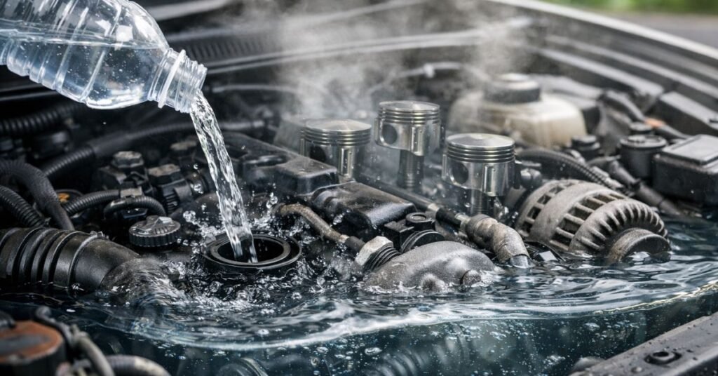 water in car motor