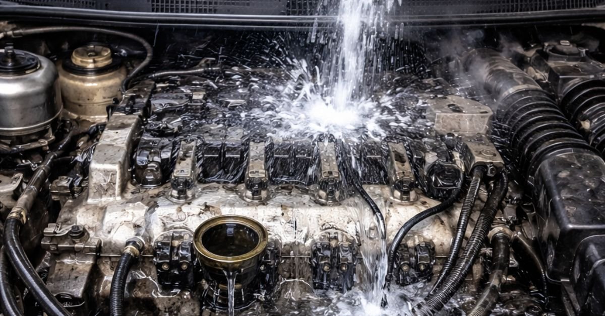 water in car motor