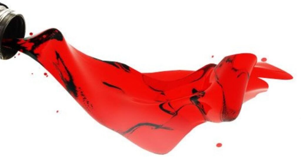 red leaking fluid car